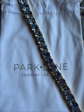 Park Lane Gold-Tone Bracelet with Blue-Purple Aurora Crystals